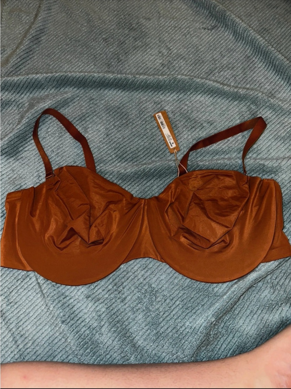 Skims smoothing strapless bra color bronze size 46DDD
